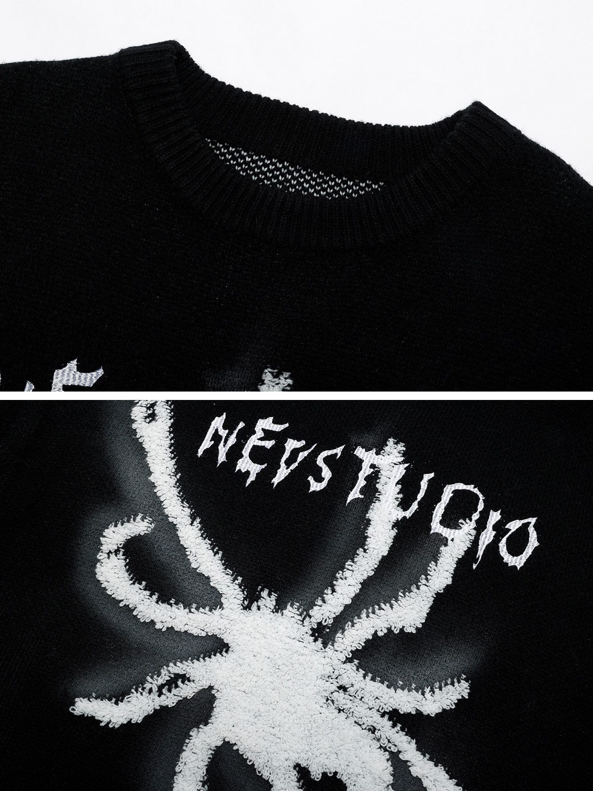 NEV Spider Jacquard Embroidery Sweater