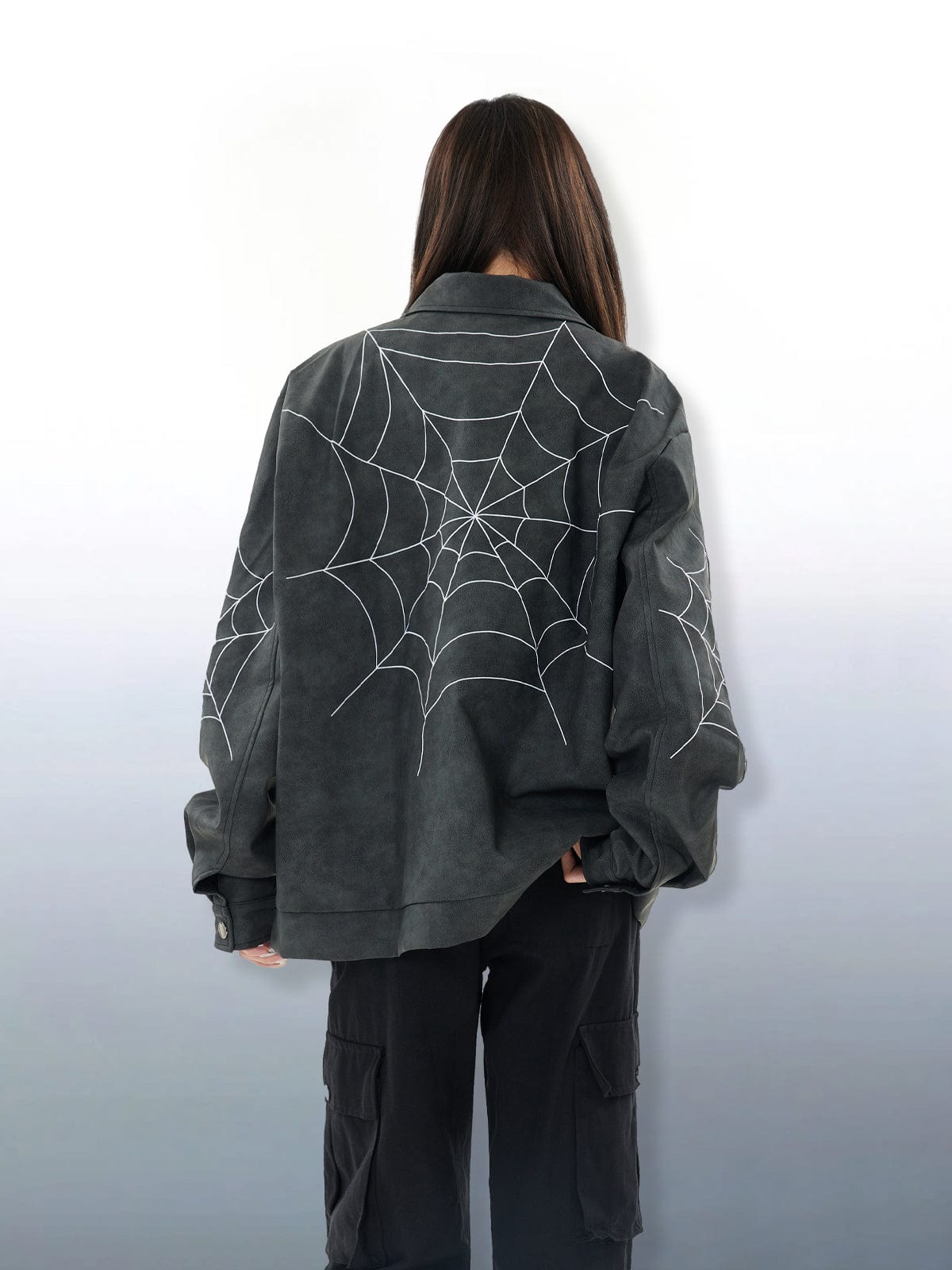 NEV Spider Web Leather Jacket