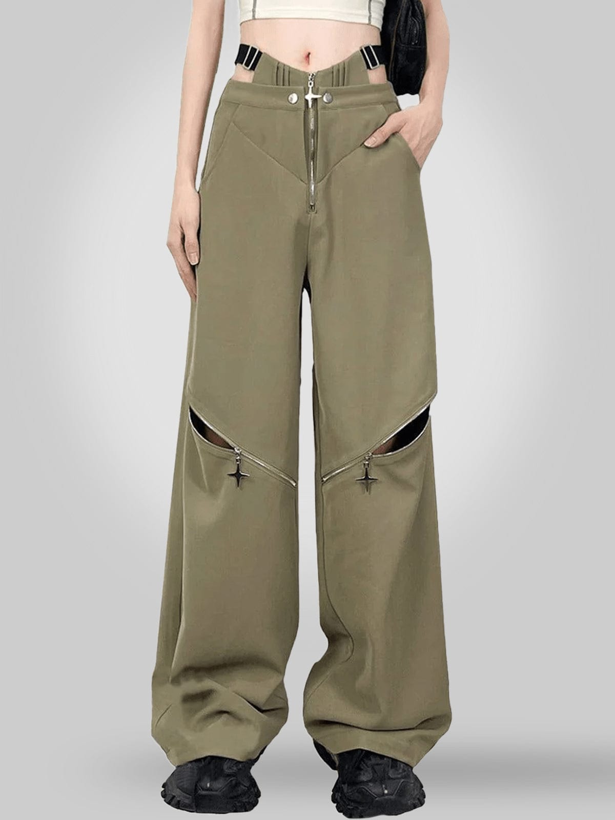 NEV Star Zip Up Cargo Pants