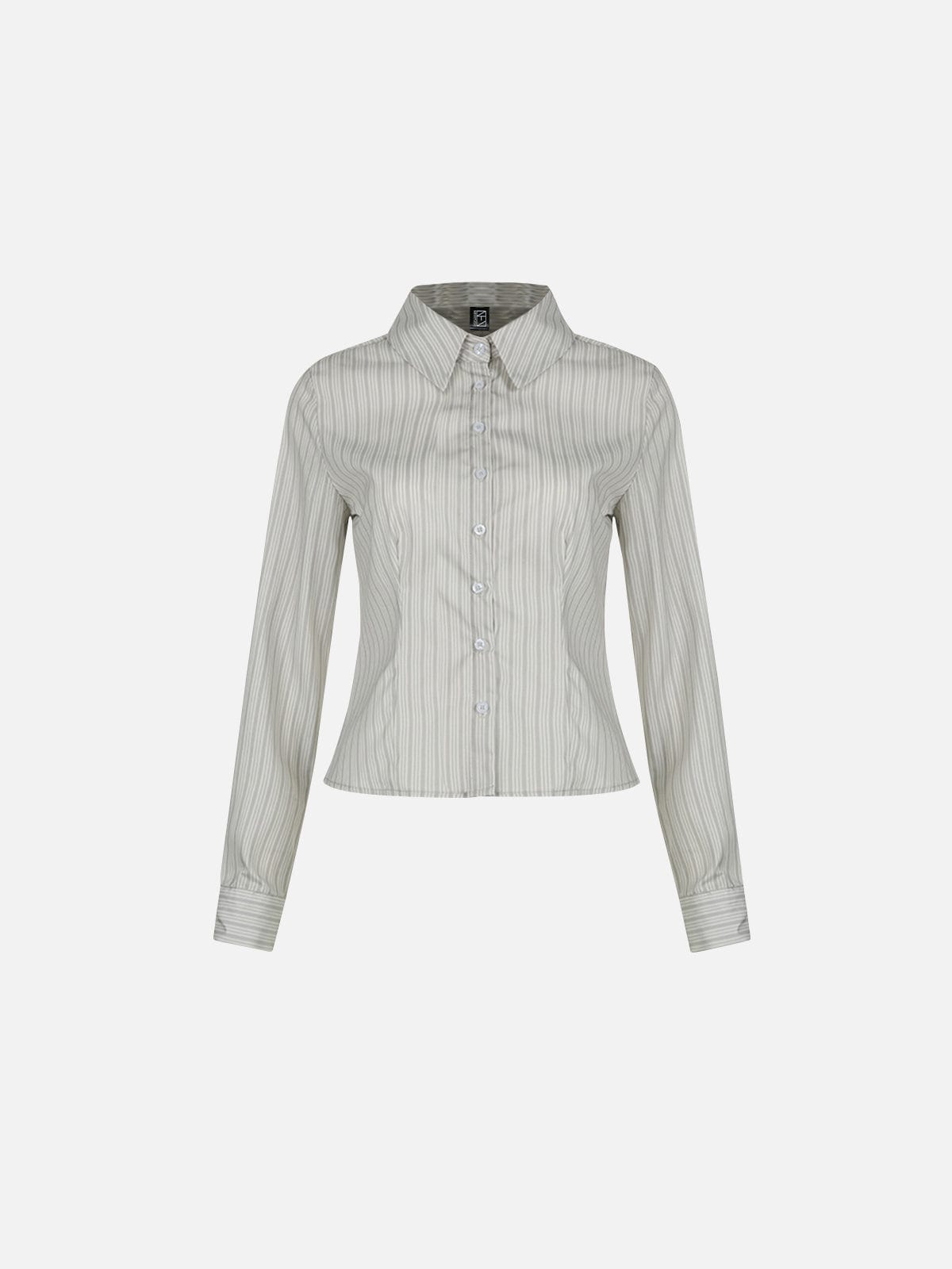 NEV Boxy Stripe Long Sleeve Shirt