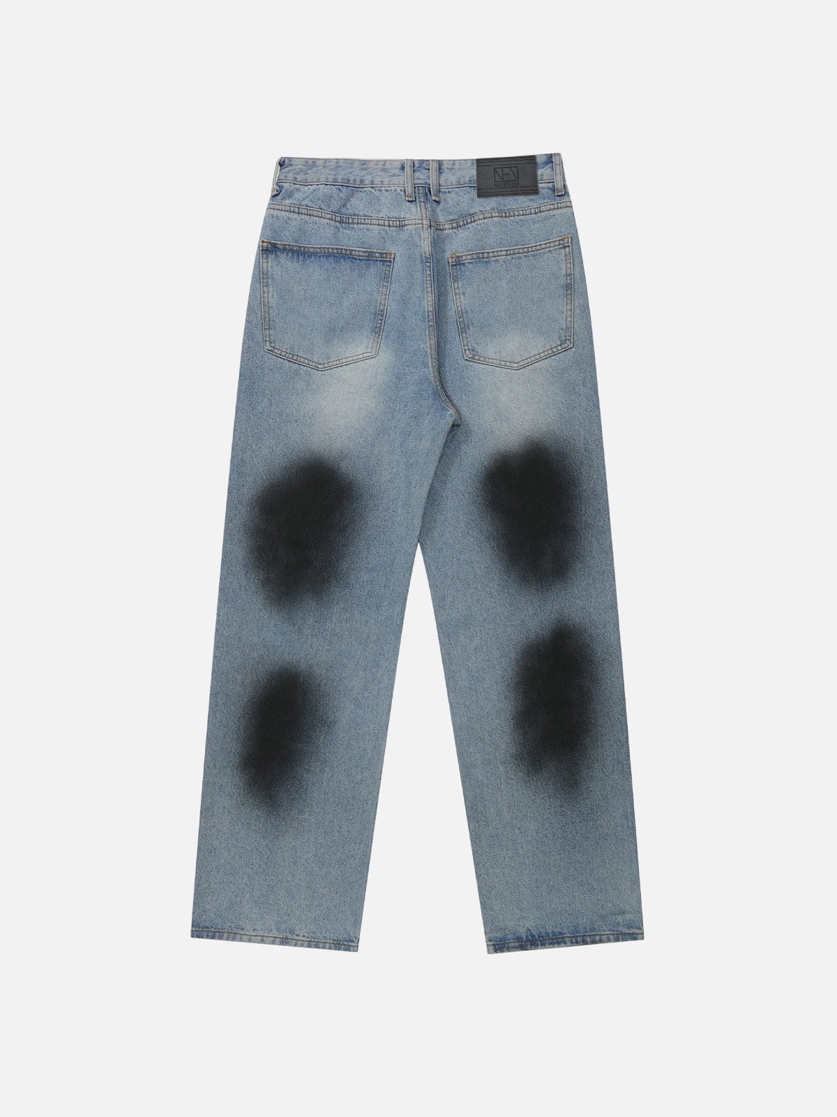 NEV Burn Marks Graphic Washed Jeans