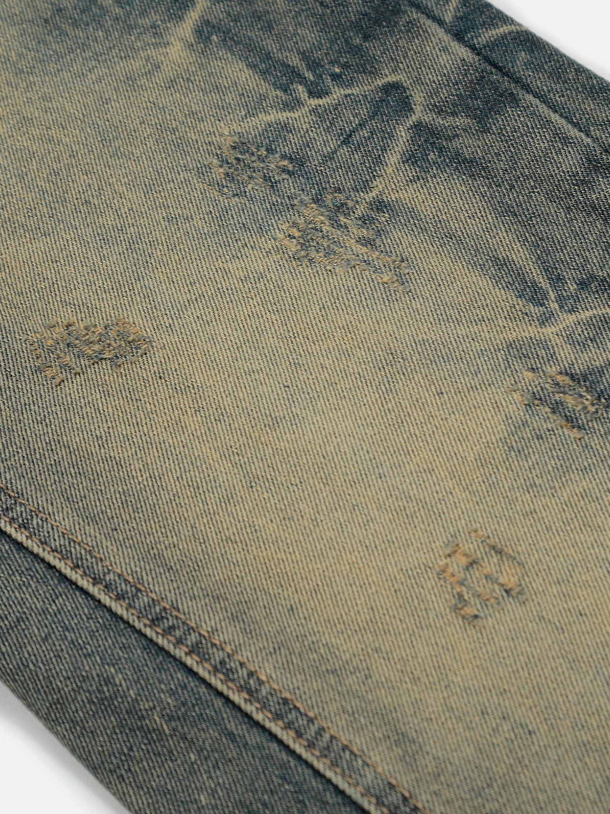 NEV Texture Graphic Washed Jeans