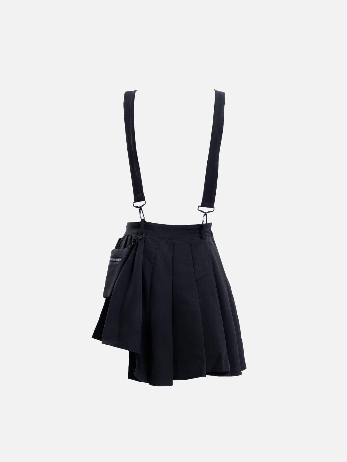 NEV Button Pleated Suspender Skirt