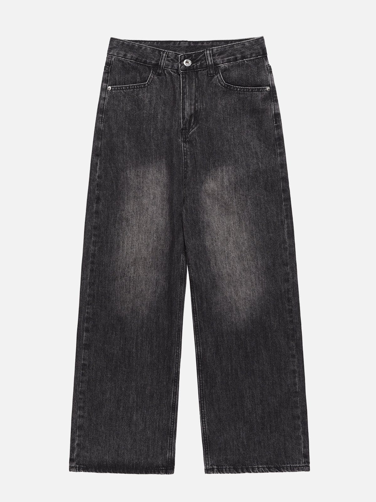 NEV Washed Distressed Solid Jeans