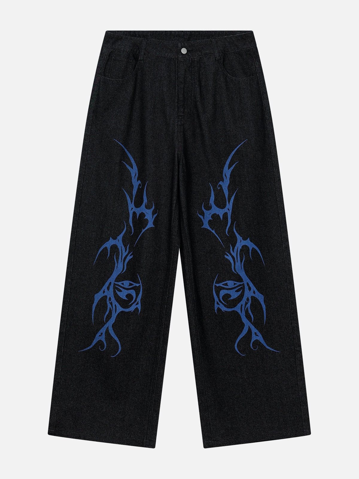 NEV Abstract Moon Eye Print Jeans