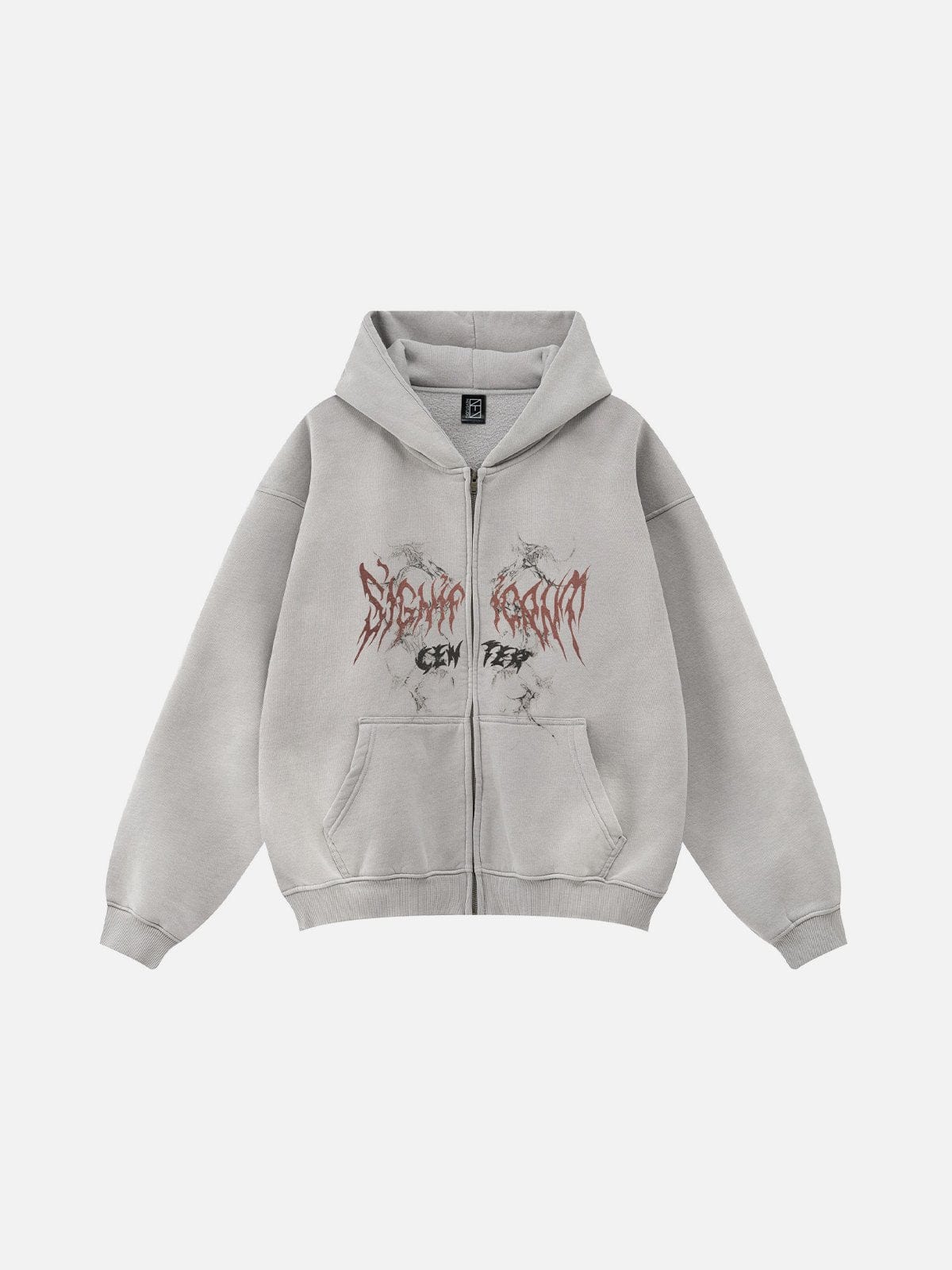 NEV Blurring Gpthic Print Hoodie