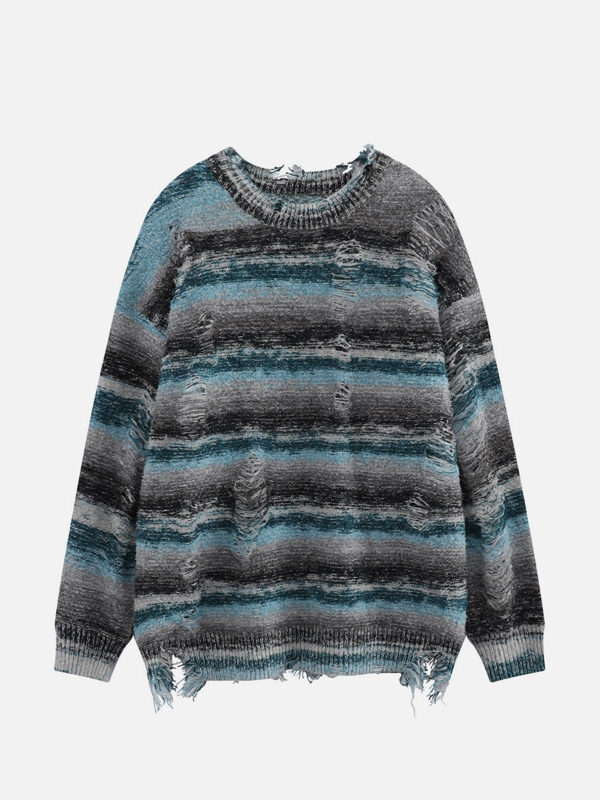 NEV Color Blocking Fringe Sweater