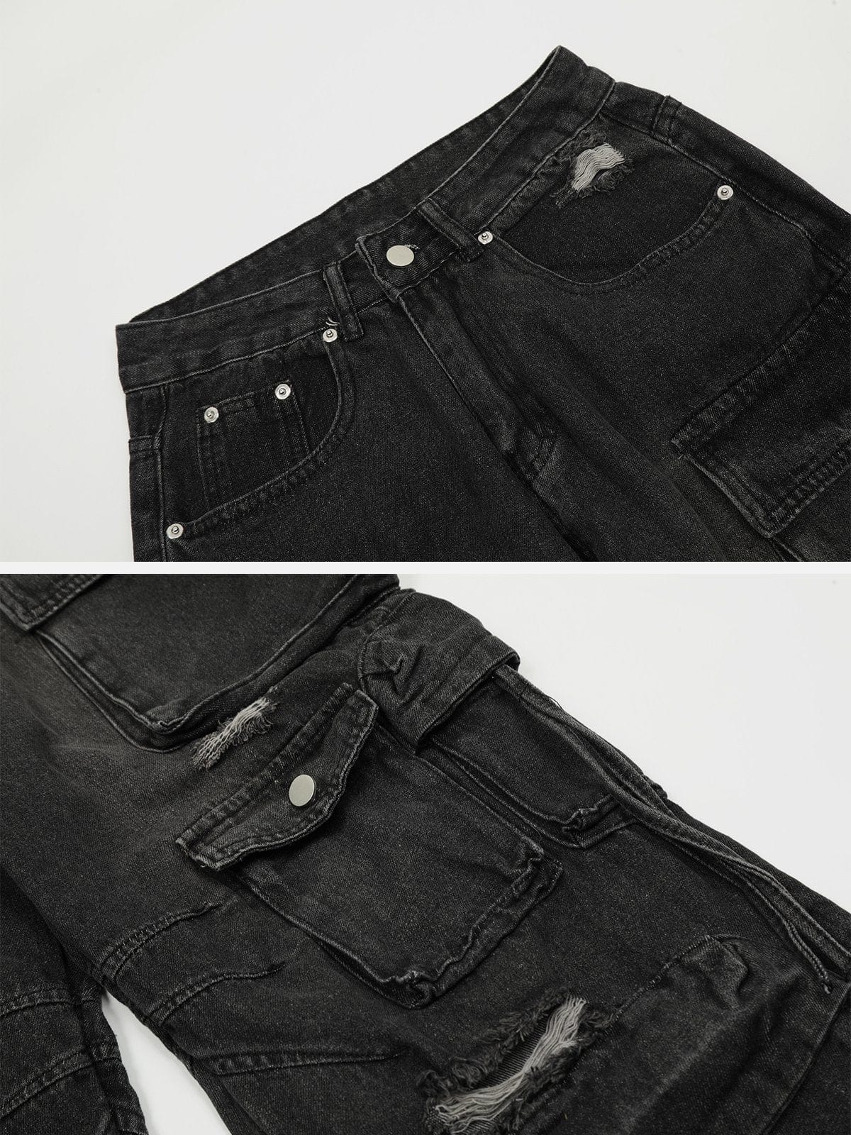 NEV Multiple Pockets Washable Jeans