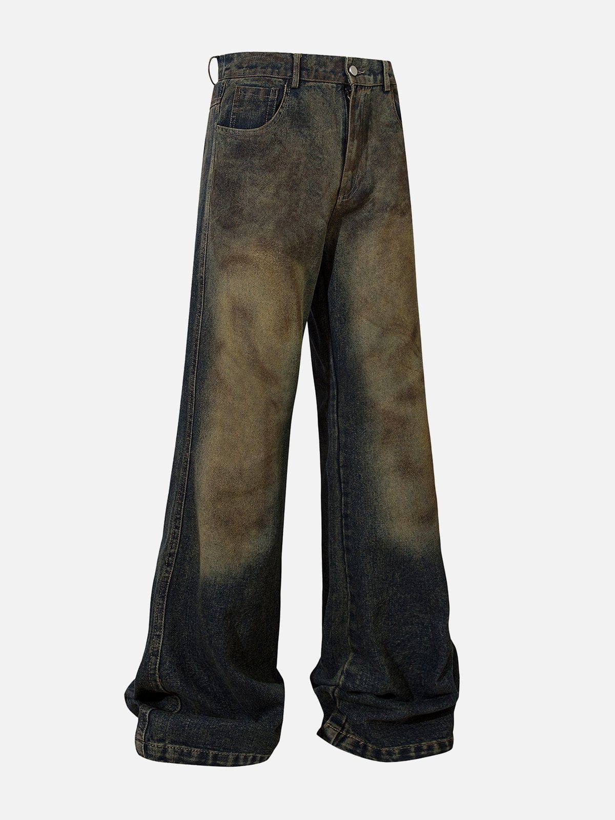 NEV Wasteland Style Mud-Dyed Bootcut Jeans