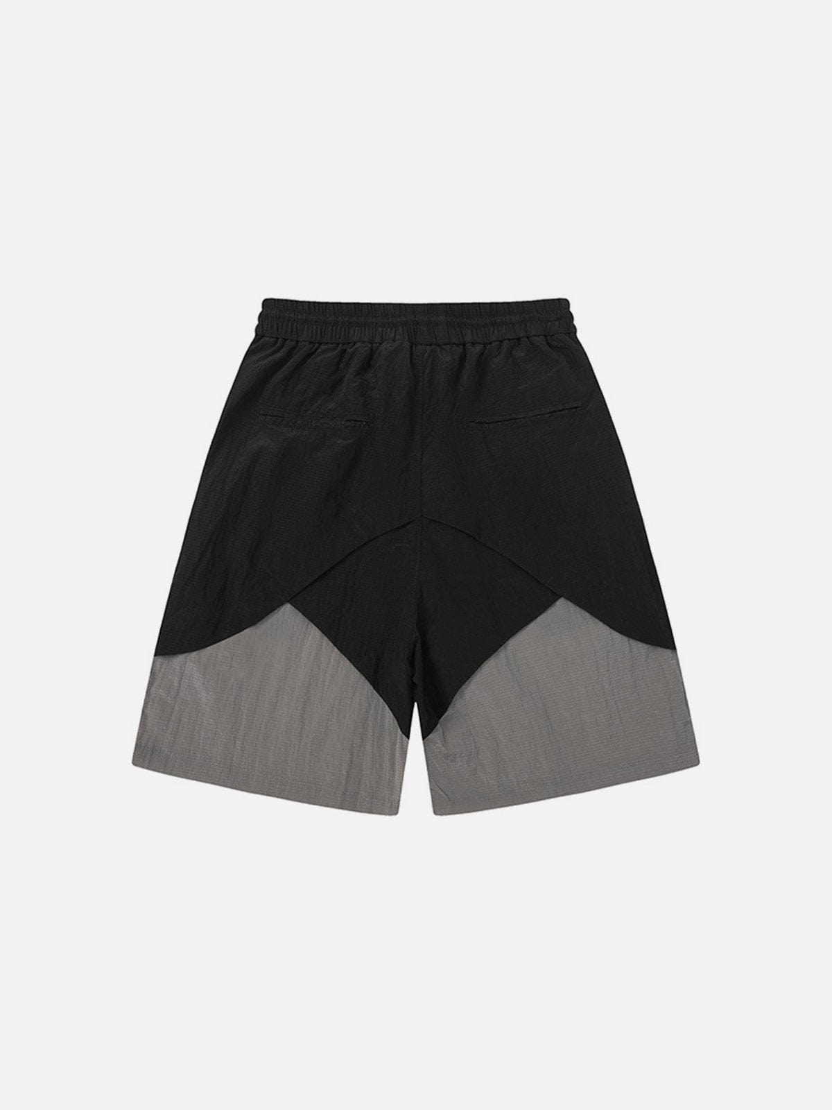 NEV Deconstructed Material Patchwork Shorts