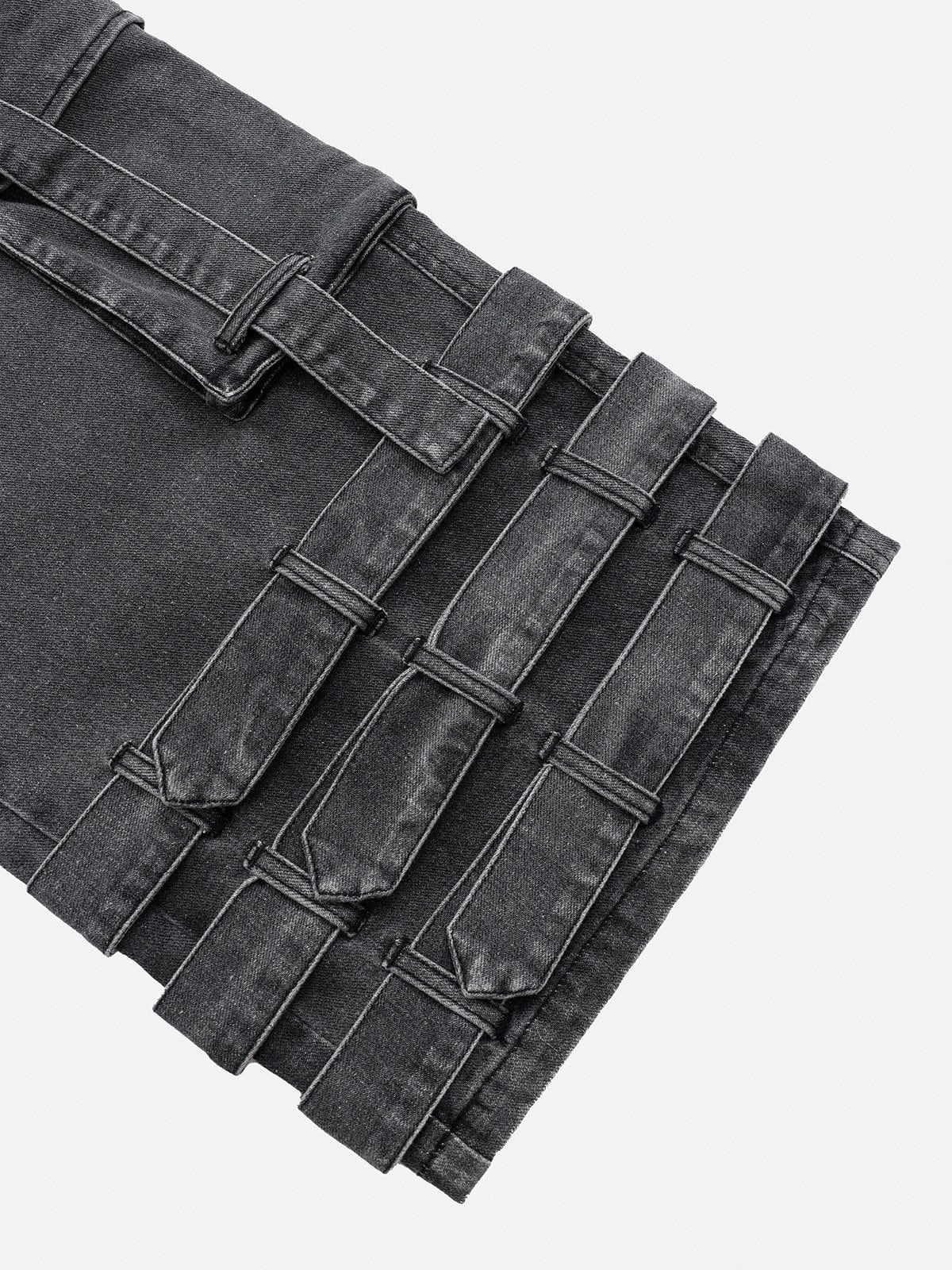 [Eye Of Moon] NEV Multi Pocket Washed Jeans