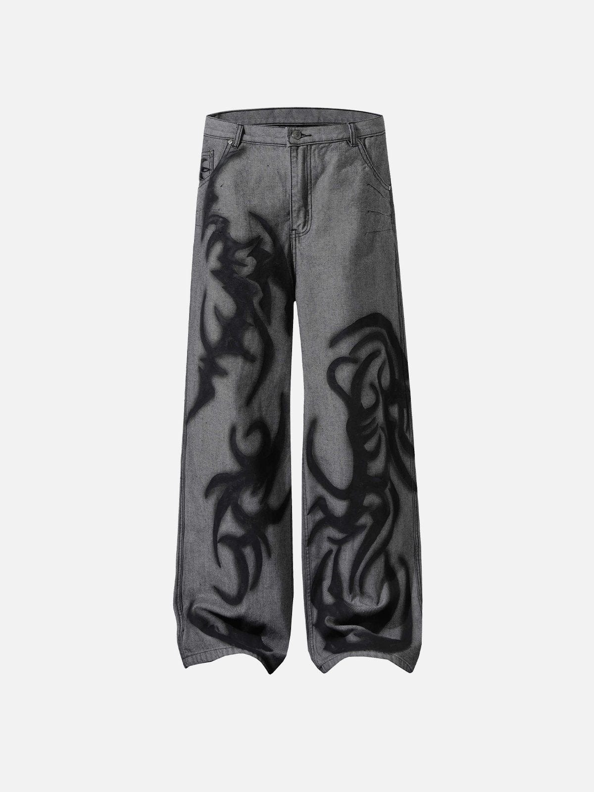 NEV Thorny Graphic Washed Jeans