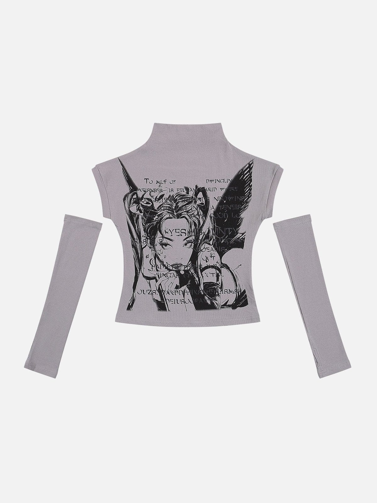 NEV Animated Print Two-Piece Crop Top
