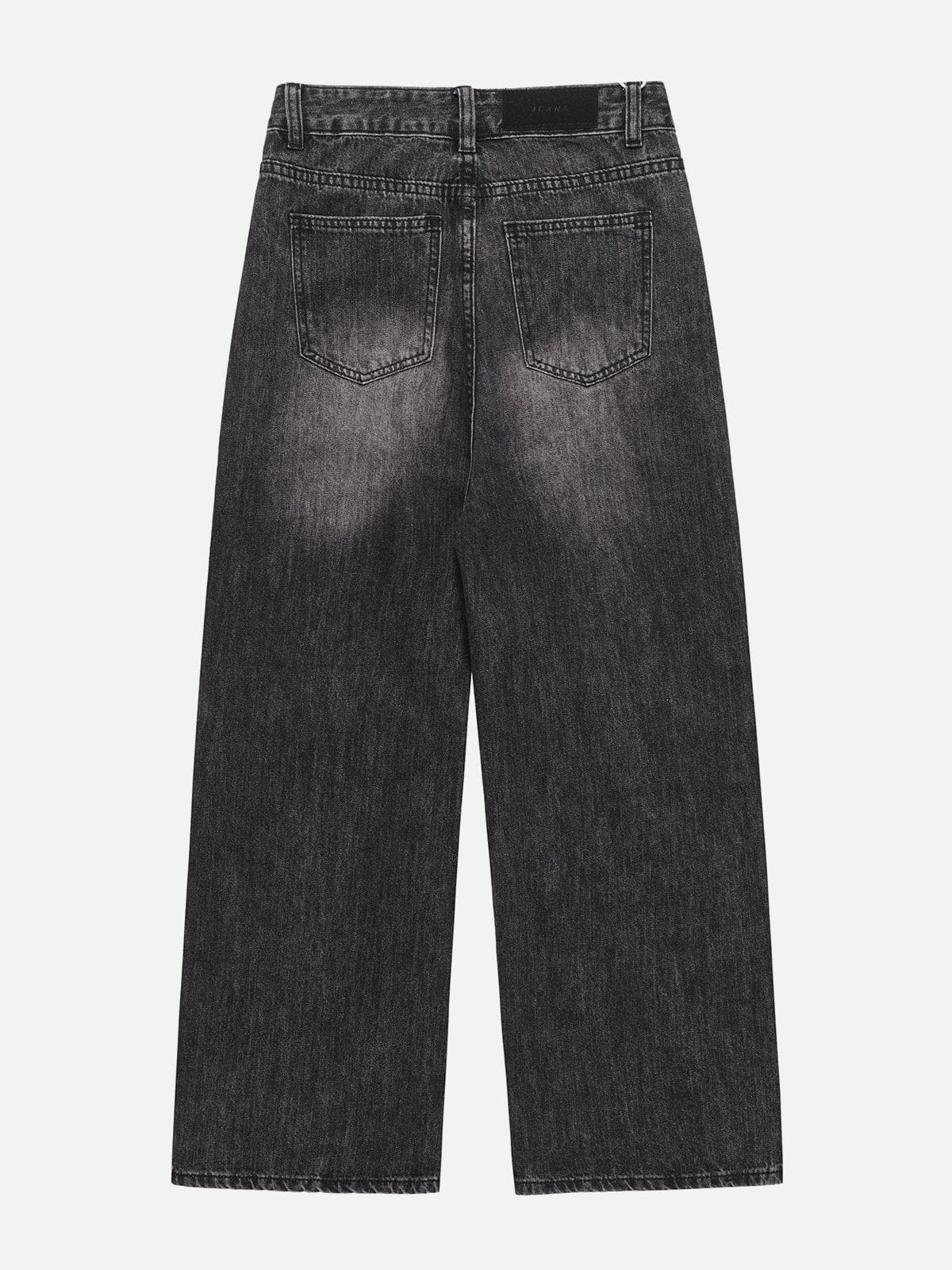 NEV Washed Distressed Solid Jeans