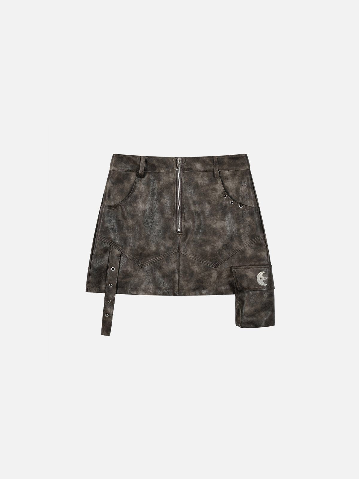 NEV Washed Faux Leather Skirt