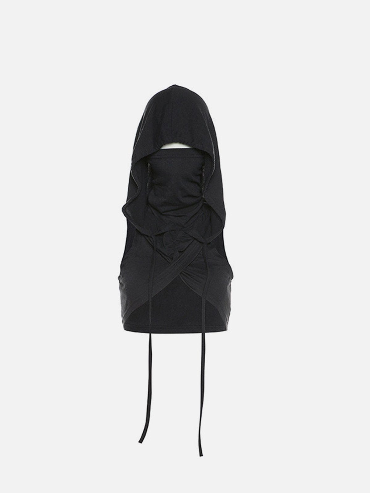 NEV Face-Covering Sleeveless Hoodie