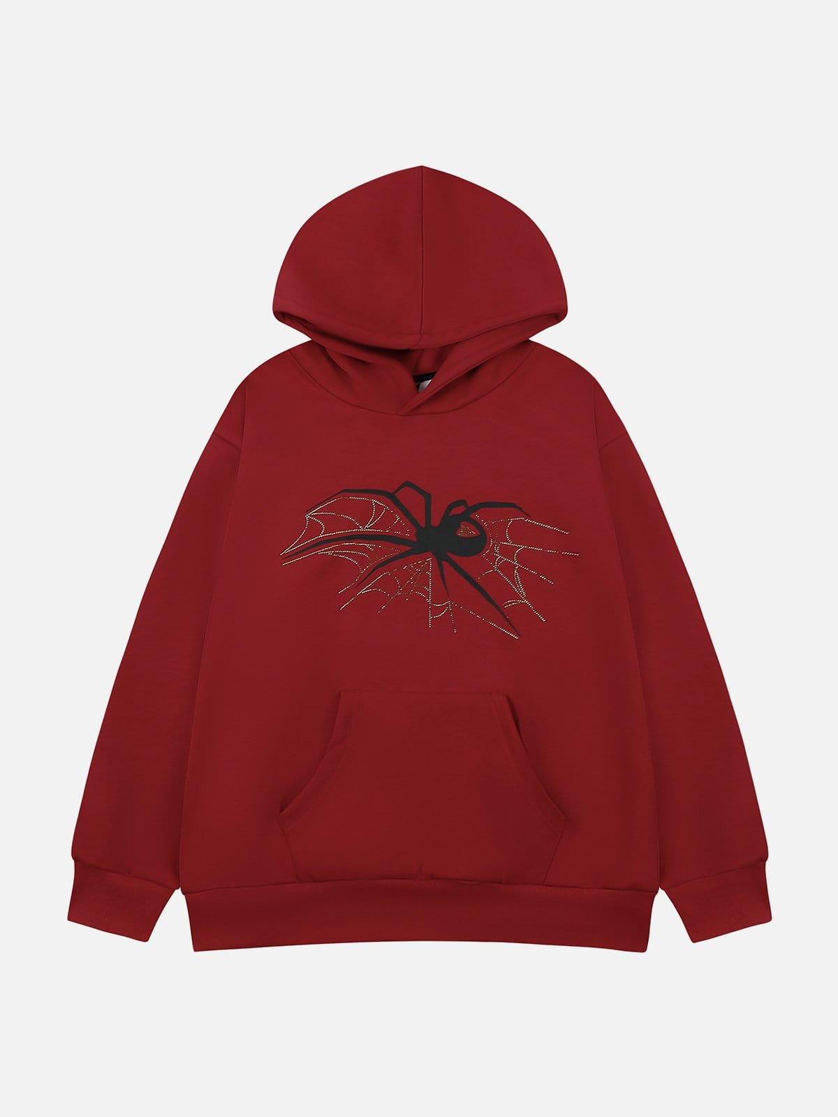 NEV Spider Hotfix Rhinestones Print Hoodie