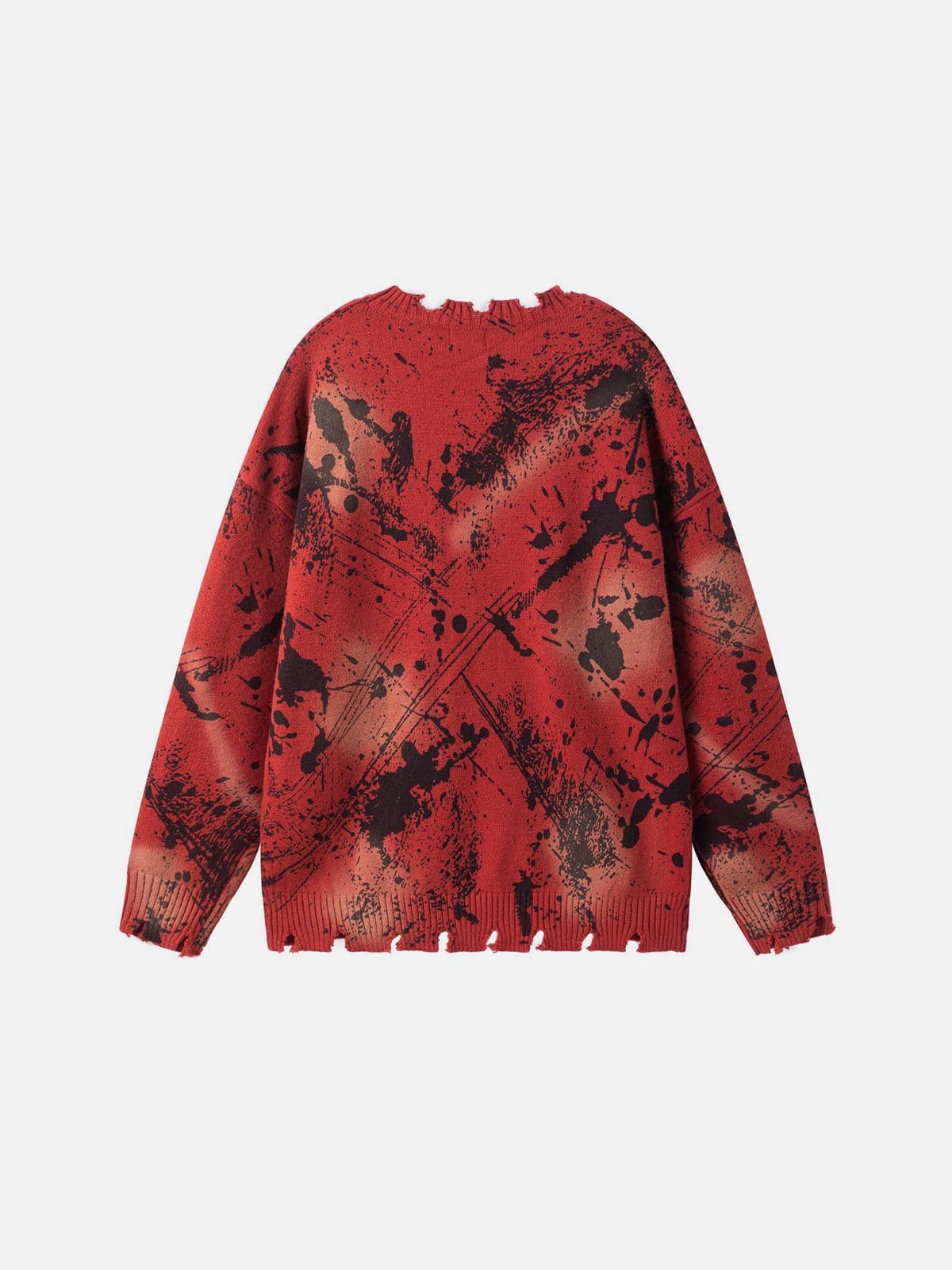 NEV Splash-Ink Graphic Distressed Sweater