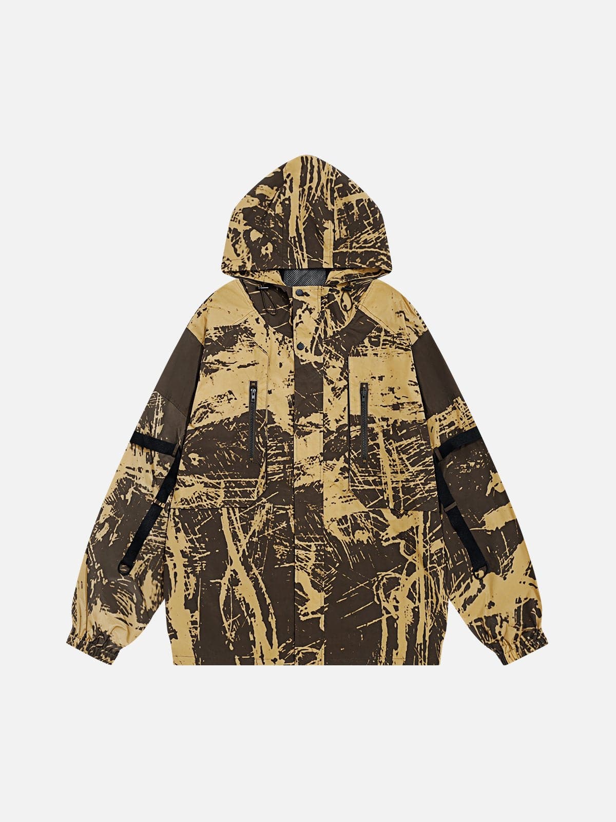 [Eye Of Moon] NEV Graffiti Print Hooded Jacket