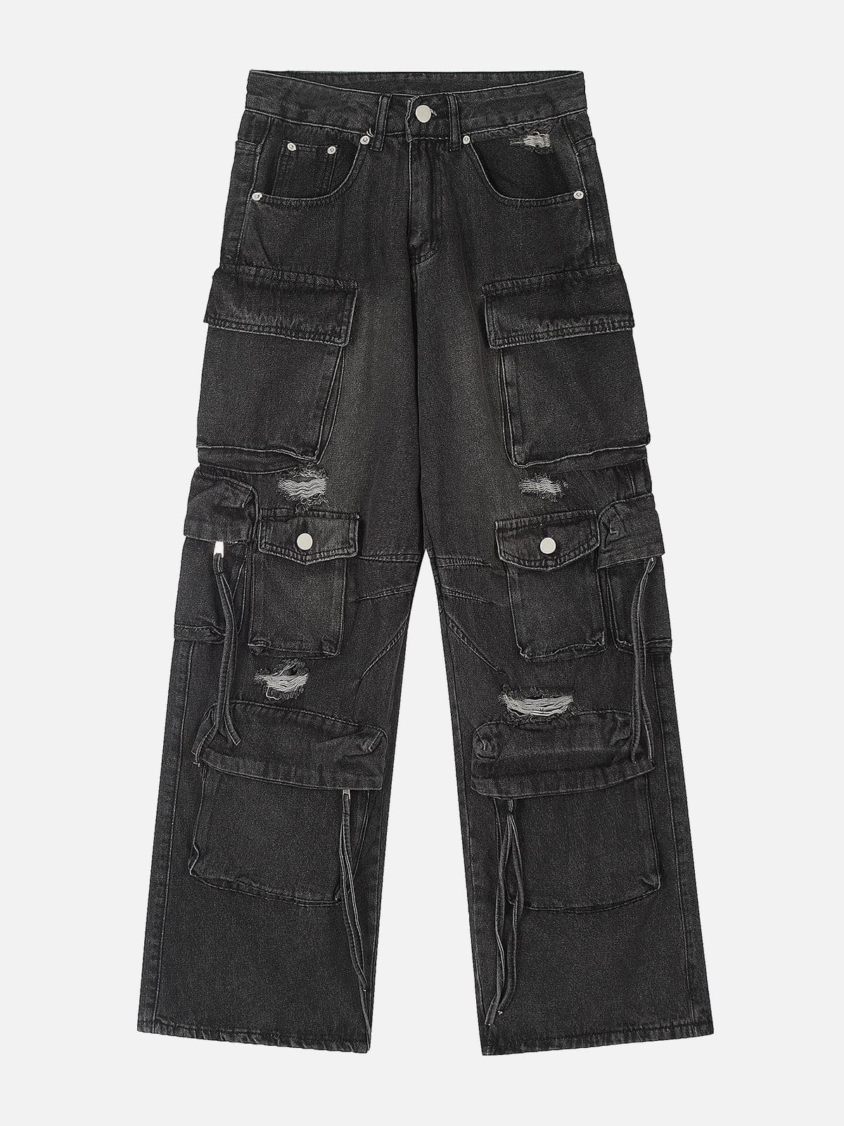 NEV Multiple Pockets Washable Jeans