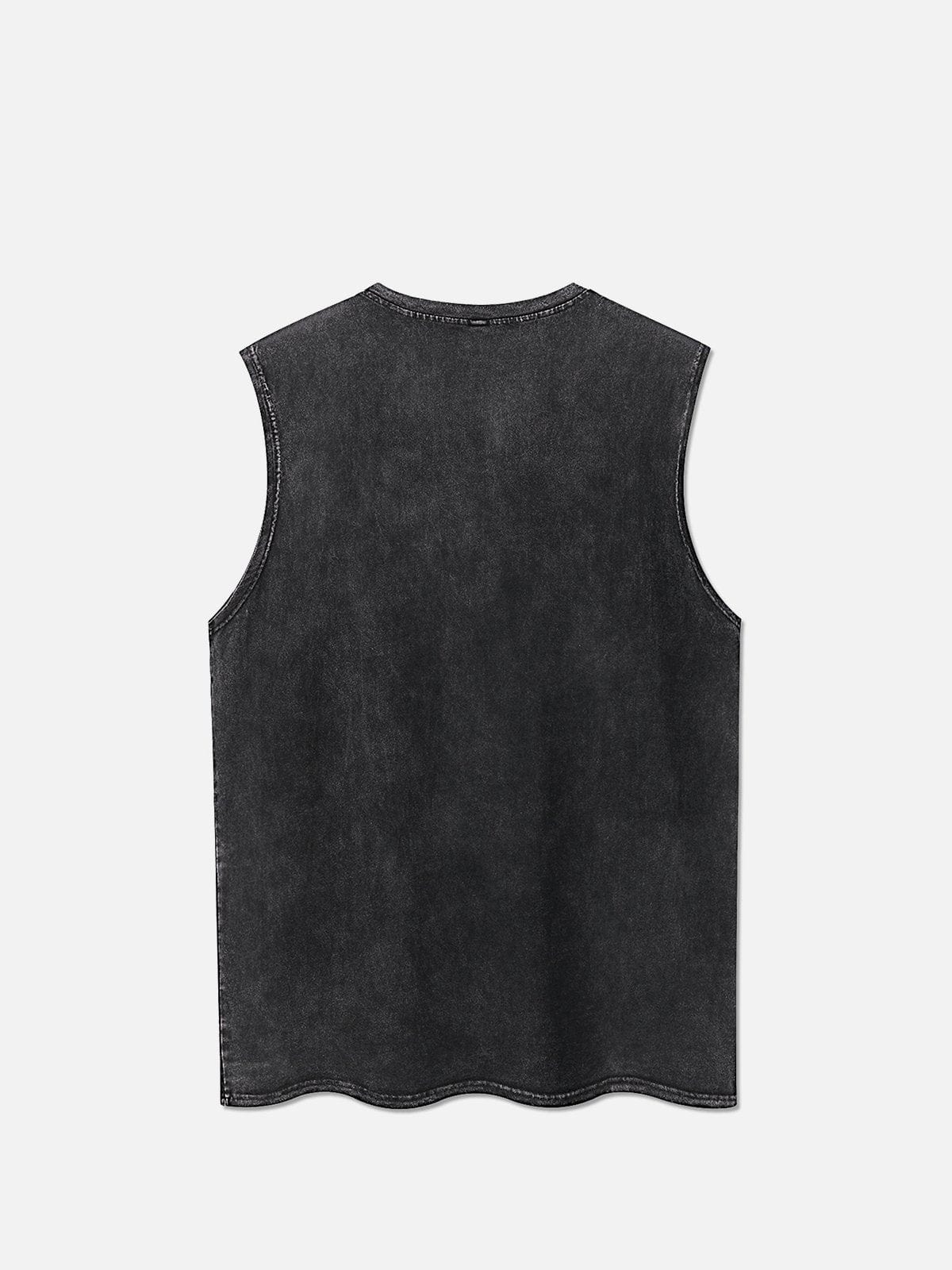 NEV Cross Leather Patch Sewn Vest