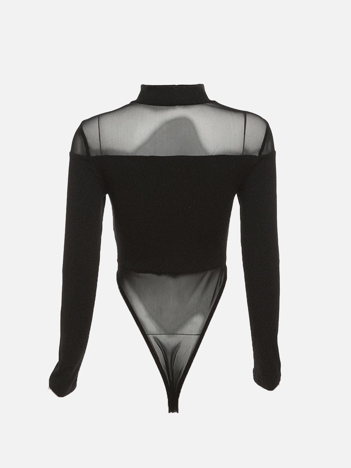 NEV Hollow Mesh Material Splicing Bodysuit