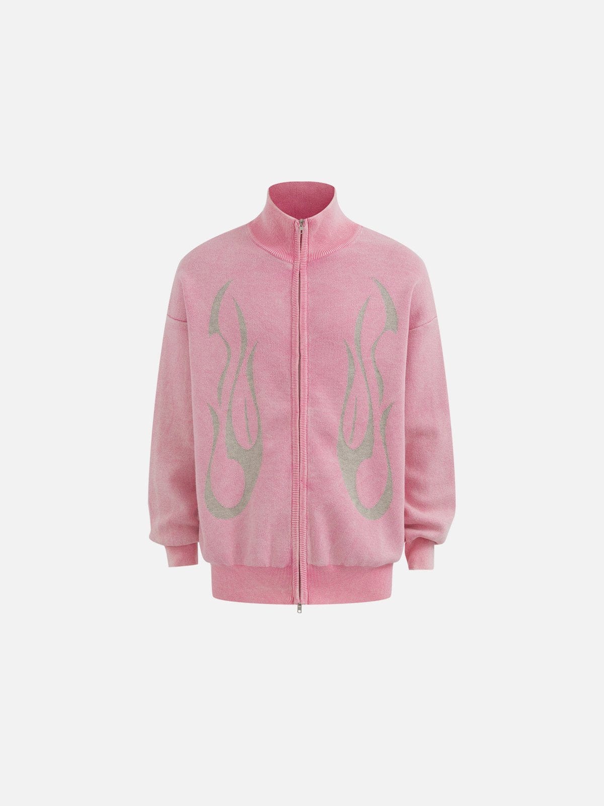 NEV Flame Graphic Zip Up Cardigan