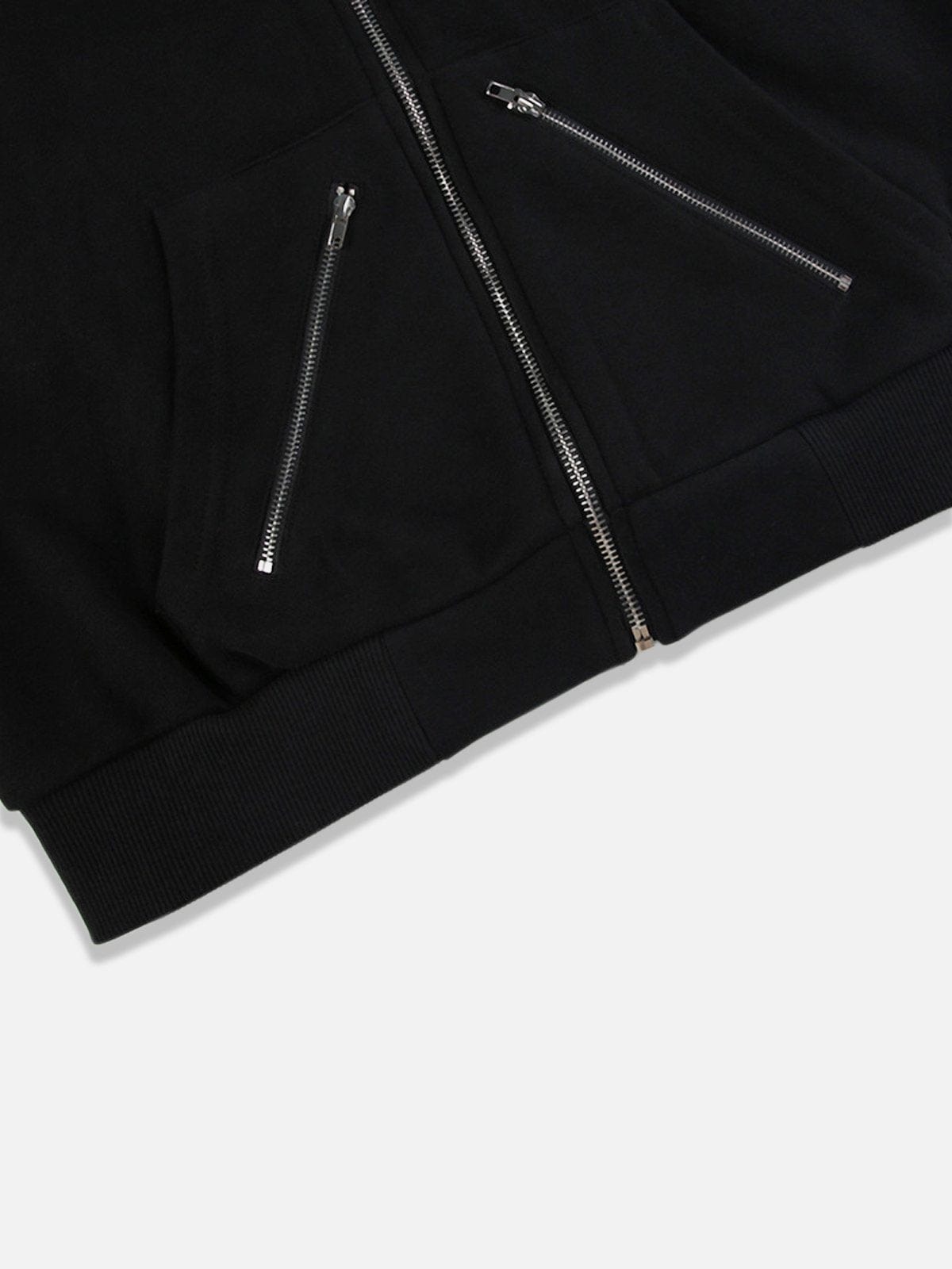 NEV Cropped Plush Zip Up Hoodie