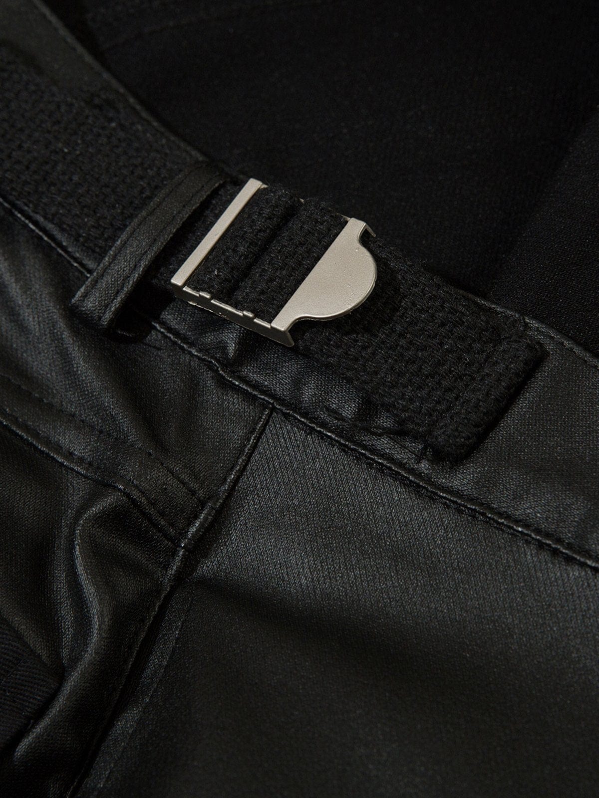 NEV Multi-Pocket Patchwork Faux Leather Pants