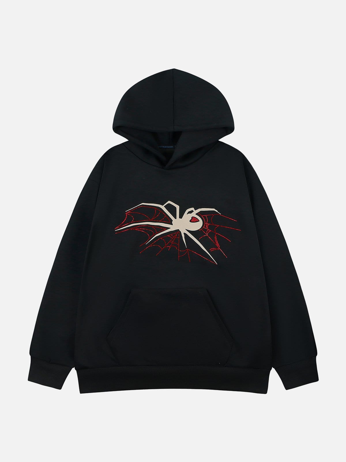 NEV Spider Hotfix Rhinestones Print Hoodie