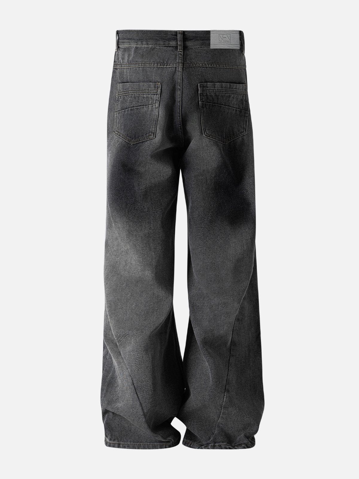 NEV Basic Washed Straight Jeans