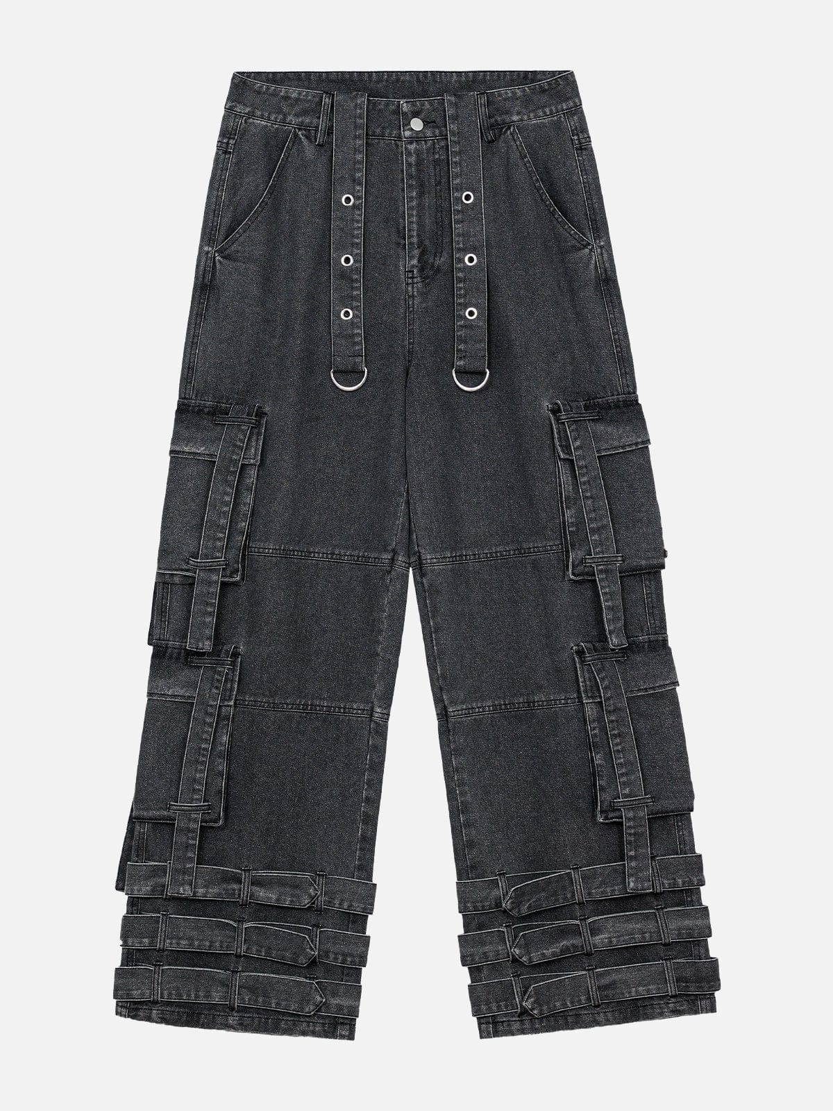 [Eye Of Moon] NEV Multi Pocket Washed Jeans