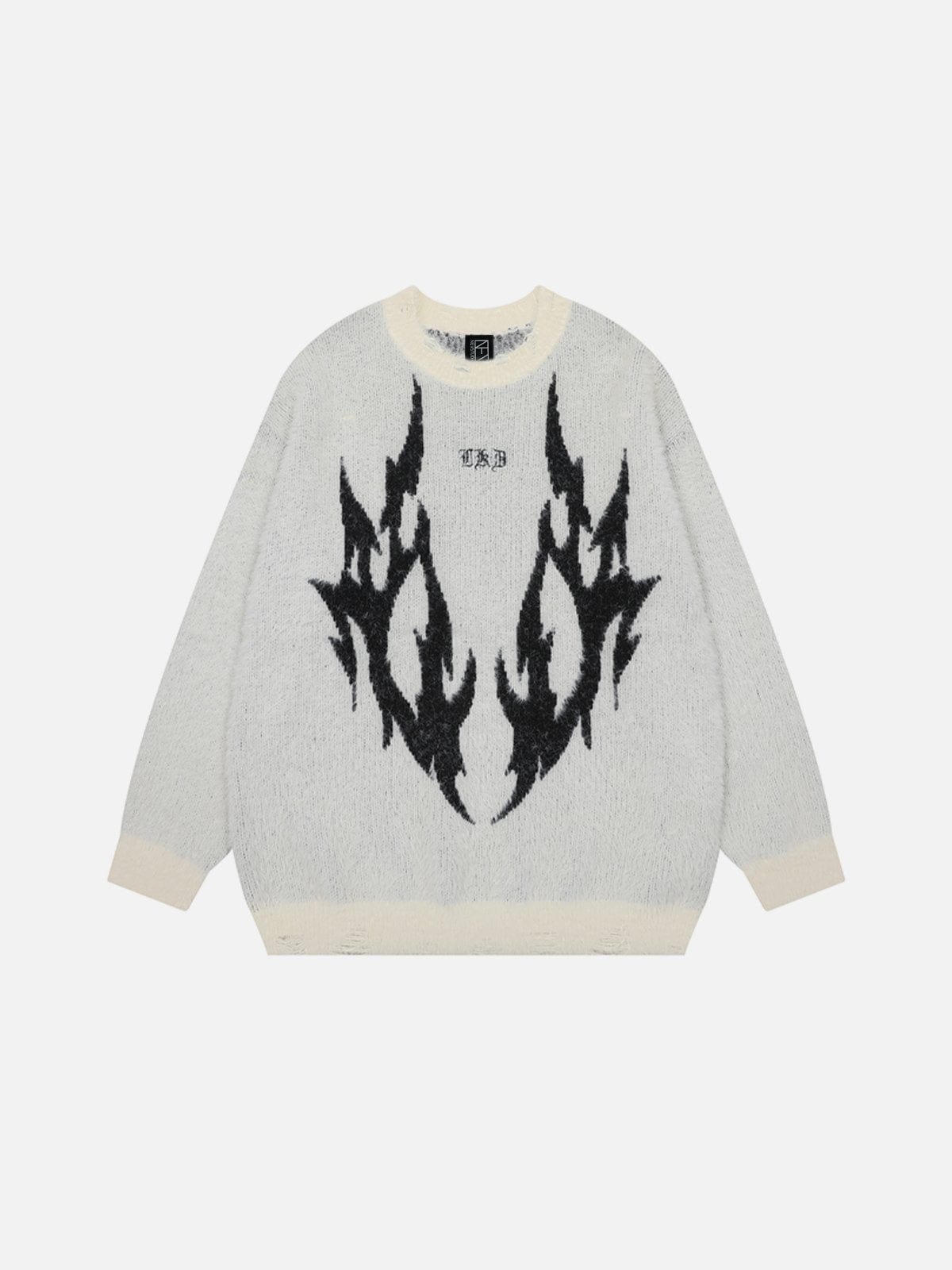 NEV Flame Graphic Mink Velvet Sweater