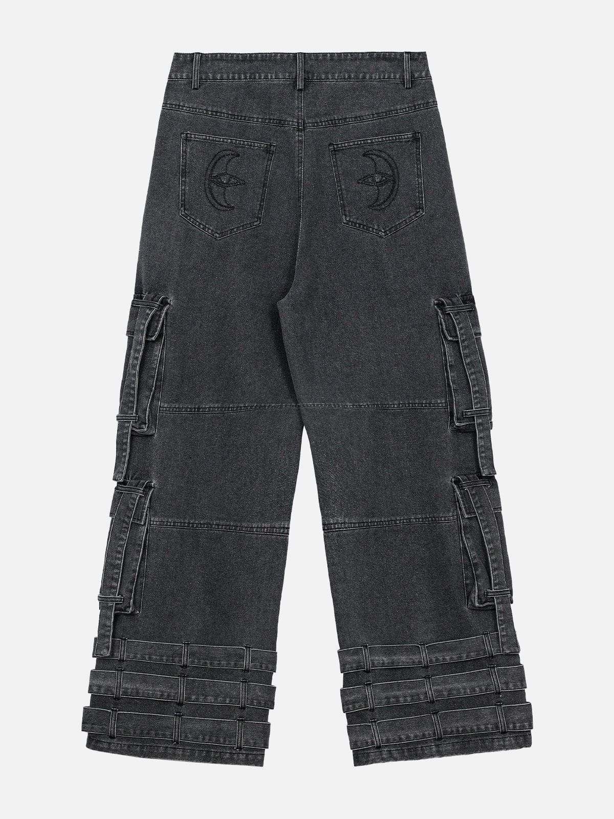 [Eye Of Moon] NEV Multi Pocket Washed Jeans