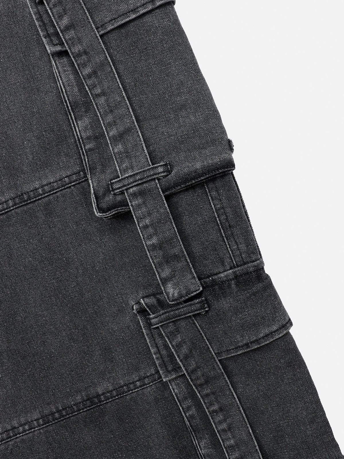 [Eye Of Moon] NEV Multi Pocket Washed Jeans