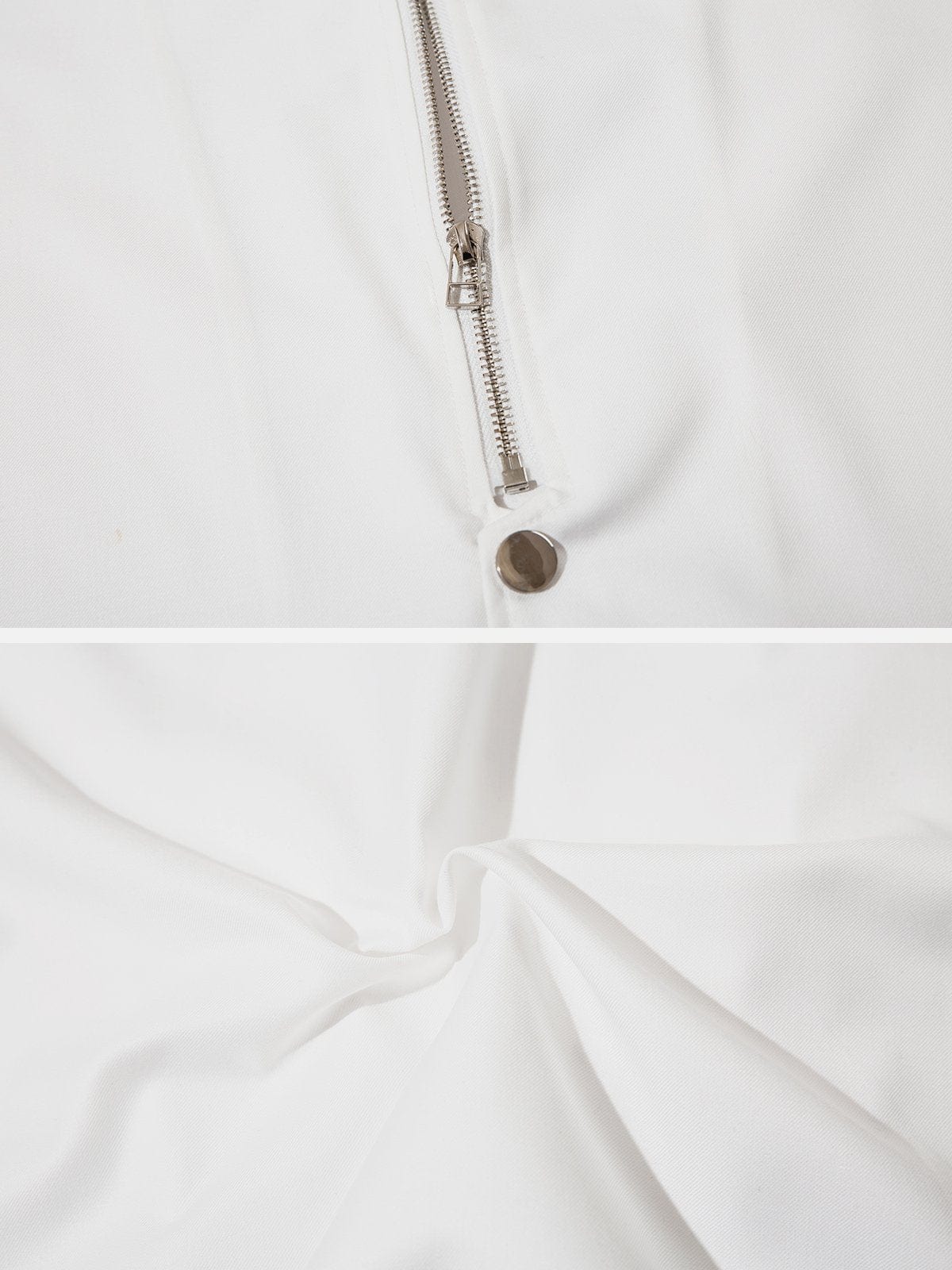 NEV Half Zip Up Half Button Short Sleeve Shirt